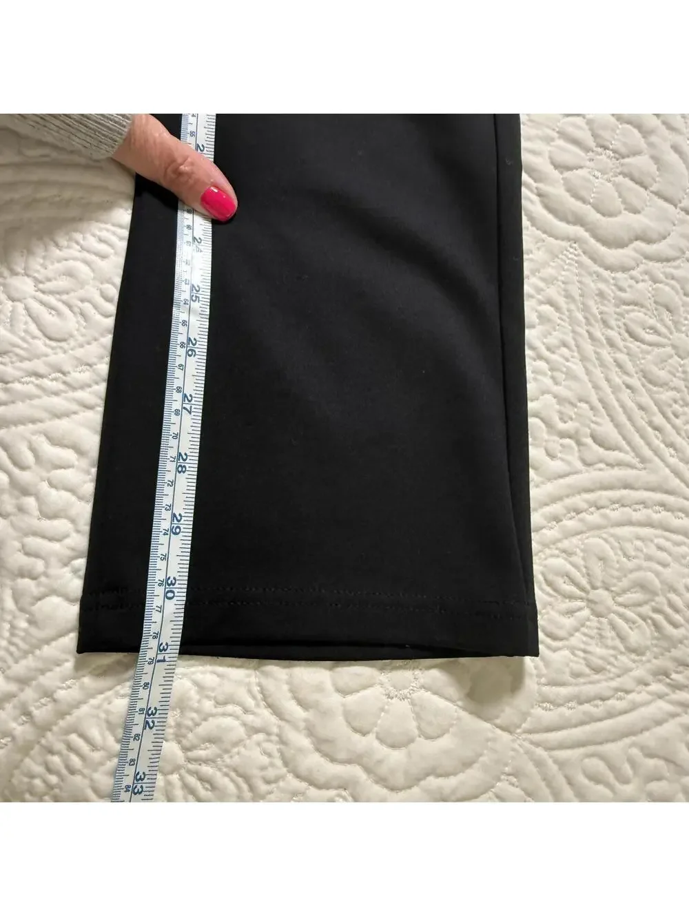 J.CREW Women's SZ S, pull on Black Nylon/Spandex Straight Leg Light Weight Pants